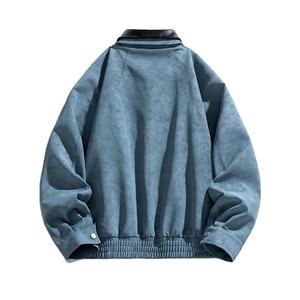 Chaqueta Retro de Invierno para Hombre, Estilo Urbano, Cierre de Cremallera, Ecológica, de Secado Rápido, Dobladillo Elástico, Cuello Camisero, Bolsillos, Logotipo Personalizado, Imitación - Product Image 2