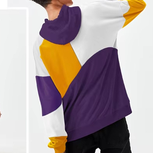 Sudaderas con capucha para hombre Color Block Hoodie con diseño Hip Hop Colorful Hooded Pullover Novedad Sudadera - Product Image 2