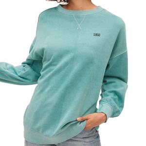 Sudaderas Lisas para Mujer, Estilo Nuevo, Cuello en V, Tallas Grandes, Corte Holgado, Cuello Redondo, Bordado Personalizado en la Parte Delantera, Tejido 100% Algodón, Ropa Urbana - Product Image 1