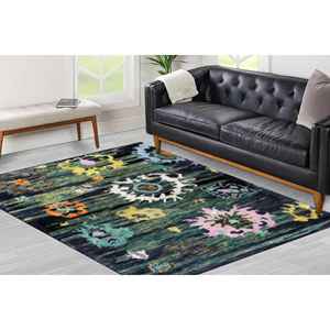 พรมสีเขียวเหรียญ: สไตล์ตุรกีชาติพันธุ์, พิมพ์3D, พรมนุ่มไม่ทอ - Product Image 3