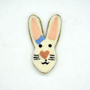 Conejito de Fieltro de Lana para Decoración de Pascua, Conejito de Fieltro Hecho a Mano con Lana Natural - Conejito de Fieltro Ecológico - Product Image 1