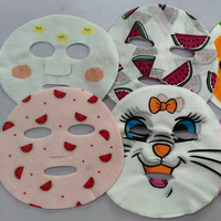 Professional Color Print Cartoon Animal Design Cotton Facial Mask Sheet Unique Eco-friendly Hydrating Oil-Control Dry Use
