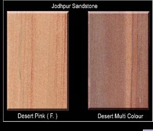 Dalles et plaques de pierre de grès rose désertique, surface polie, plaques et dalles flamme et polies, bandes pour patios, pierre de grès rose de Jodhpur - Product Image 3