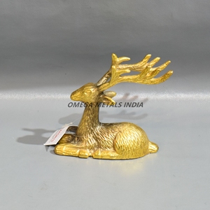 Estatua de Reno de Navidad marrón única de Venta caliente con superficie pulida y diseño elegante para decoración festiva contemporánea - Product Image 5