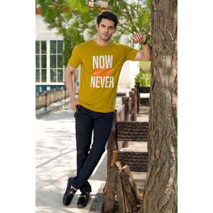 EDSEL Classic Summer T-Shirt Crew Neck 100% Cotton Jersey Breathable Loose Fit with Logo Pattern 240gsm" - Product Image 3