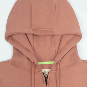 Sudaderas con capucha 100% de algodón con cremallera para mujer, ropa de calle ligera de secado rápido OEM y ODM, Sudadera con capucha con logotipo personalizado de manga larga para mujer - Product Image 5