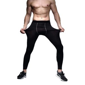 Pantalon de compression unisexe noir uni simple avec taille élastique pour le sport et les activités physiques en automne - Product Image 3