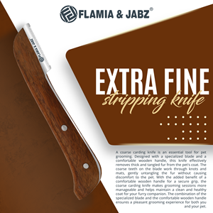 Peines y cuchillos de madera profesionales para el cuidado de mascotas, herramientas de cuidado de abrigos de perros y gatos de acero inoxidable con tiras y características de cardado - Product Image 5