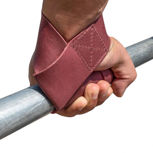 Sangles de levage en cuir de vachette de qualité supérieure, personnalisables, poids de poignet robustes, antidérapantes, respirantes, confortables, durables et légères - Product Image 1