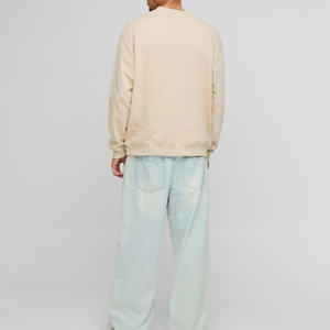 สเวตเชิ้ตแขนยาวสำหรับผู้ชาย, สเวตเชิ้ตแขนยาวผ้าฝ้ายผสมโลโก้ - Product Image 5