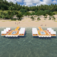 Nouveau design Ponton Bana Deck Eau Loisirs Île Dérive Dock Plate-forme flottante gonflable