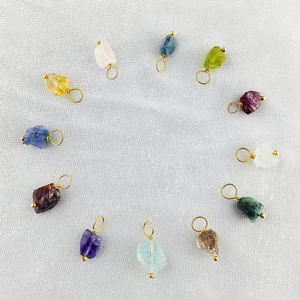 Handmade 8-10mm Aquamarine Pendant Natural Rough Birthstone 18K Gold Vermeil <b>Sterling</b> <b>Silver</b> <b>Wire</b> Wrapped Rhodium Plated - Product Image 3