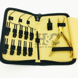 Top Deal HOOPER COMPANY TM-HAC-HEK-HA11-072 Professional Stainless Steel Hair Extension <b>Tool</b> <b>Kit</b> Sustainable Pliers Mink <b>Makeup</b> - Product Image 1