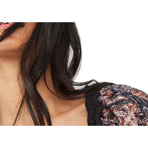 Camicetta Vintage in Velluto Nero da Donna Free People, Ricamata con Organza e Seta, Taglia XL per Feste Autunnali - Product Image 5