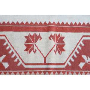 Tapis turc, tapis vintage 4,4x6,7 pieds, tapis persan en laine blanc et rouge - Product Image 5