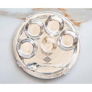 Juego de Cena de Diseño Repujado Plateado Hecho a Mano, Lujoso, Tradicional Chino, Ecológico y Duradero para 6 Personas, para Hoteles - Product Image 4