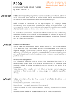 1 L detergente professionale per cemento F400 (Faren 420001SPPT) - Product Image 2
