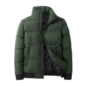 Veste d'hiver de haute qualité pour hommes avec logo personnalisé Tissu léger à col à capuche en duvet rembourré pour temps froid Couleur noire - Product Image 5