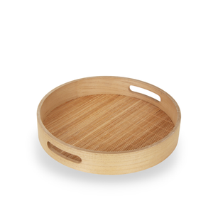 Venta caliente bandeja de servicio de bambú Rectangular personalizada diseño rústico hecho a mano con logotipo grabado desayuno comida ratán Material - Product Image 4