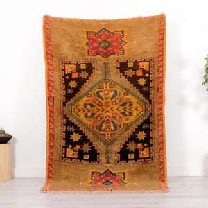 Auténticas Alfombras Marroquíes Hechas a Mano de Lana, Diseños Berber Tradicionales, Estilos Vintage Modernos para Decoración del Hogar - Product Image 1