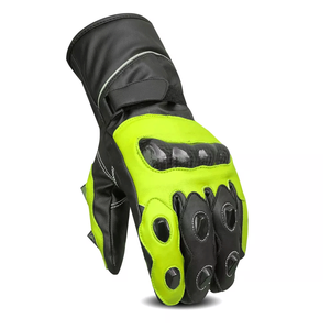 CE Knuckle Armures Protection Jaune Noir Cuir Moto Gants pour Motos Motards Écran Tactile Cyclisme Extérieur - Product Image 2