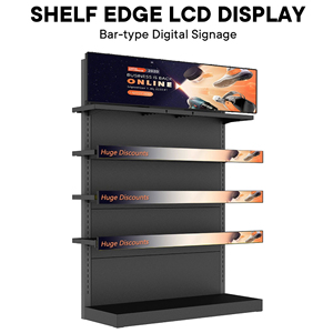 スーパーマーケットモール小売店向けにストレッチされた24インチ広告シェルフエッジディスプレイ<span class=keywords><strong>LCD</strong></span>デジタル広告プレーヤー<span class=keywords><strong>Android</strong></span>超ワイド - Product Image 6