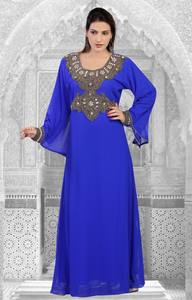 Kaftan islámico marroquí moderno para mujer Vestido de playa largo hasta el suelo con mangas largas transpirables ODM Supply - Product Image 2