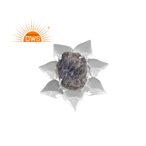 ร้อนขายดี925เงิน Labradorite พลอยดอกไม้รูปแบบแหวนเครื่องประดับผู้ผลิต - Product Image 1