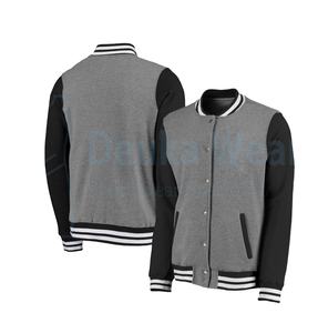 Vestes de baseball élégantes en cuir avec poche, broderie en chenille, design personnalisé OEM, pour l'hiver - Product Image 1