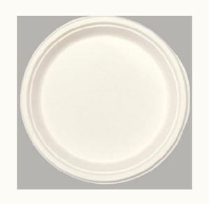 Placa redonda ecológica de 9 pulgadas de 225mm de diámetro con 18mm de profundidad, perfecta para servir comidas, aperitivos, uso doméstico y diario en la cocina - Product Image 1