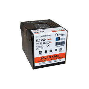 MEX-C1แบนสกรูไม้สแตนเลสสำหรับดาดฟ้าและการก่อสร้างขนาดเมตริก5X50มม - Product Image 5