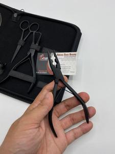 ชุดคีมต่อผมลูกปัดขนาดเล็กเป็นมิตรกับสิ่งแวดล้อมชุดอุปกรณ์สำหรับการต่อผมสีดำด้านเกรดสเตนเลสสตีลใช้ในเชิงพาณิชย์ - Product Image 4