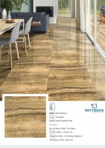 Carreaux de porcelaine intérieur et extérieur aspect pierre de 600x600mm du fabricant indien finition mate brique réfractaire émaillée polie style classique - Product Image 5