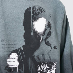 เสื้อฮู้ดผู้ชายผ้าฟลีซหนาพิมพ์ลายดีทสำหรับ300GSM มีโลโก้ตามสั่ง - Product Image 6