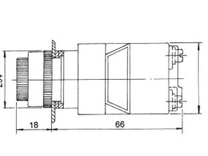 Lampe pilote de type transformateur, voyant lumineux, trous de montage sur panneau de 22/25/30 mm, 110 V-440 VAC/6-24 VDC, certifié CE/RoHS (série ATPL) - Product Image 5