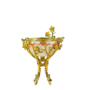 Soporte de incienso de mesa de diseño antiguo de latón hecho a mano acentos de hojas decoración del hogar regalo para uso religioso - Product Image 2