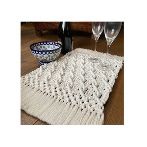 High Quality round Macrame Decorative Coasters Table <b>Placemat</b> & Dining Table Pads from India Cheap Price Export Product - Product Image 4