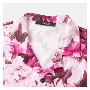 Ensemble de chemises florales de plage hawaïennes décontractées pour hommes, printemps et été, nouvelle chemise de plage à manches courtes-respirant imprimé - Product Image 3