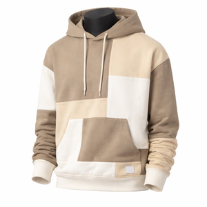 Sweat à capuche personnalisé à blocs de couleurs |   Sweat-shirt à capuche en coton et polyester patchwork, mélange de coton |   Sweat-shirt unisexe OEM ODM - Product Image 1