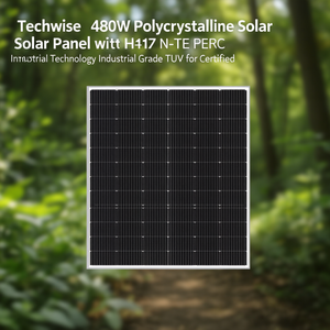 Panel Solar Policristalino Techwise de 480W con Tecnología HJT N-Type PERC, Grado Industrial, Certificado TUV - Product Image 3