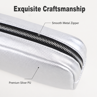 Sac ignifuge en cuir PU avec doublure en fibre de verre et silicone, pochette pour documents imperméable à 3 couches, fermeture éclair résistante au feu, étui de sécurité