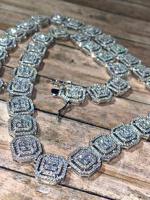 Cadena Cubana Personalizada con Moissanita para Hombre, Corte Brillante Redondo, Probador de Diamantes, Estilo Hip Hop, Collares de Moissanita