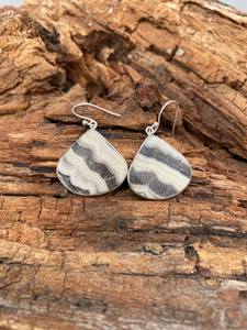 Pendientes de calcita cebra hechos a mano con plata de ley 925, joyería de moda única, regalo para mujeres y hombres - Product Image 4