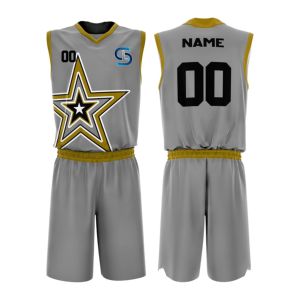 Uniforme d'équipe de basket-ball fabriqué au Pakistan Chemise et short de sublimation Uniforme de basket-ball de couleur personnalisée - Product Image 1