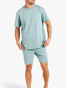 Haute qualité 100% coton lavage à l'acide double ensemble hommes nouveau Design été Shorts sérigraphie t-shirt à la mode décontracté Streetwear grande taille - Product Image 2