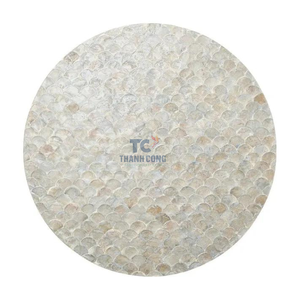 Mantel Individual redondo con Incrustaciones de nácar para comedor, elegante Mantel Individual con concha de mar, venta al por mayor - Product Image 2