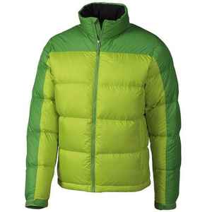 Doudoune en toile personnalisée de haute qualité pour hommes avec col montant avant Logo technique de teinture unie - Product Image 3