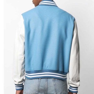 Custom Style Varsity Winter Jacket Men's Melton <b>Wool</b> Varsity Jackets Wholesale Letterman Winter Jacket with Leather Sleeves - Product Image 4