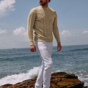 Nueva ropa de calle, suéteres de moda para hombres, los mejores suéteres de punto para caballeros, moda informal, suéteres transpirables de invierno 2024 - Product Image 3