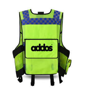 100% chaquetas de poliéster ropa de trabajo de alta visibilidad Chaleco de seguridad reflectante, malla de alta visibilidad ajustable - Product Image 2